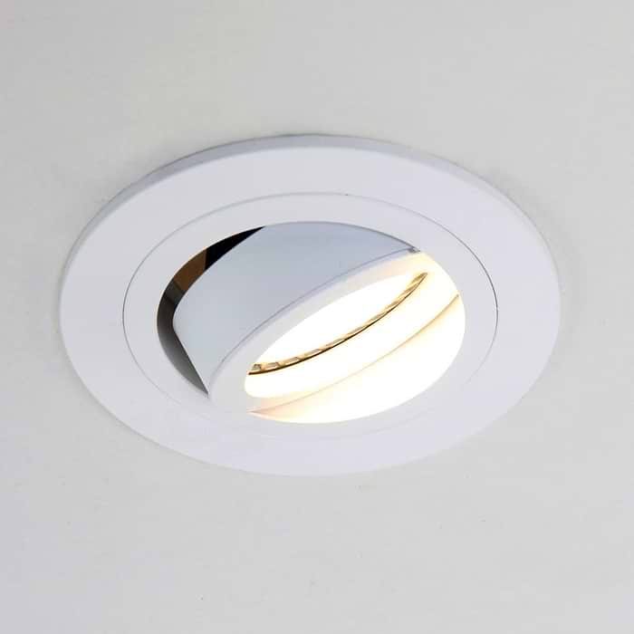 Inbouwspot 1-lichts aluminium STEINHAUER - 7304W - Spots- Steinhauer- Round- Modern - Minimalistisch design- Wit  Wit- Metaal
