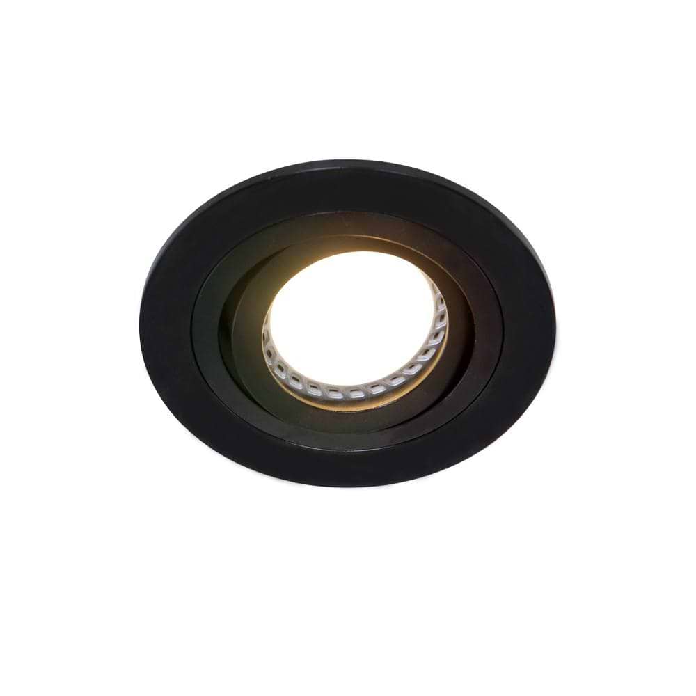 Inbouwspot 1-lichts aluminium STEINHAUER - 7304ZW - Spots- Steinhauer- Round- Modern - Minimalistisch design- Zwart  Zwart- Metaal