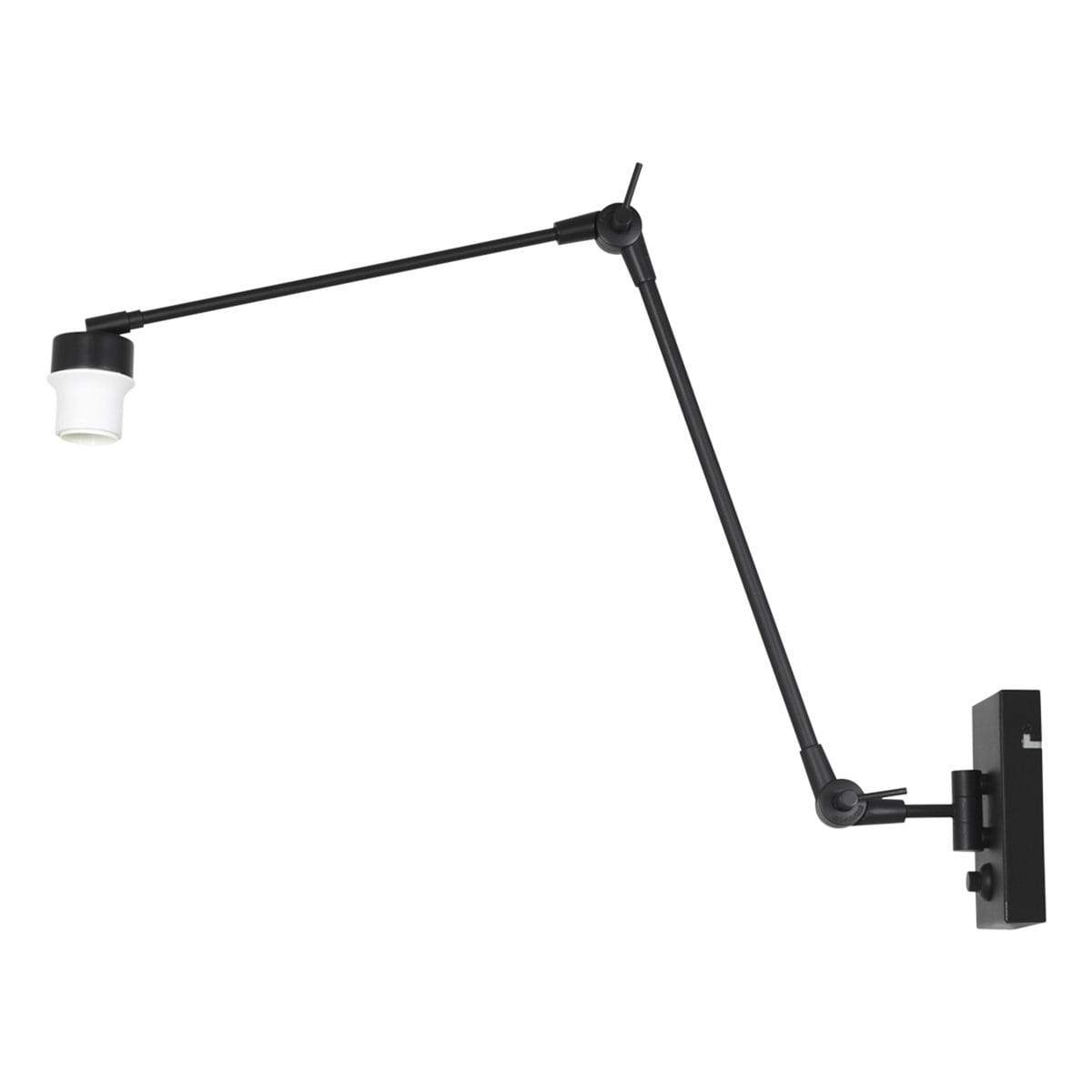 Wandlamp 1-lichts maxi knik 7396 - zwart - modern - Prestige chic - Steinhauer