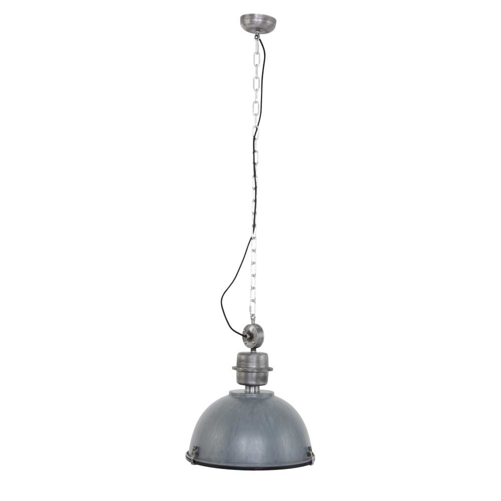 industriële hanglamp 1-lichts Industrial STEINHAUER - 7586GR - Industrie lamp - Industrie Hanglamp - Steinhauer - Bikkel - Industrieel - Trendy - Grijs - Metaal Glas