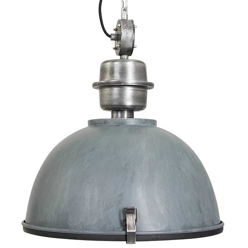 industriële hanglamp 1-lichts Industrial STEINHAUER - 7586GR - Industrie lamp - Industrie Hanglamp - Steinhauer - Bikkel - Industrieel - Trendy - Grijs - Metaal Glas