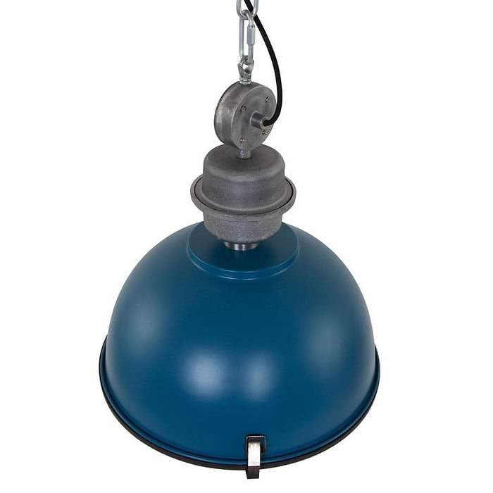 industriële hanglamp 1-lichts Industrial STEINHAUER - 7586PE - Industrie lamp - Industrie Hanglamp - Steinhauer - Bikkel - Industrieel - Trendy - Blauw - Metaal Glas