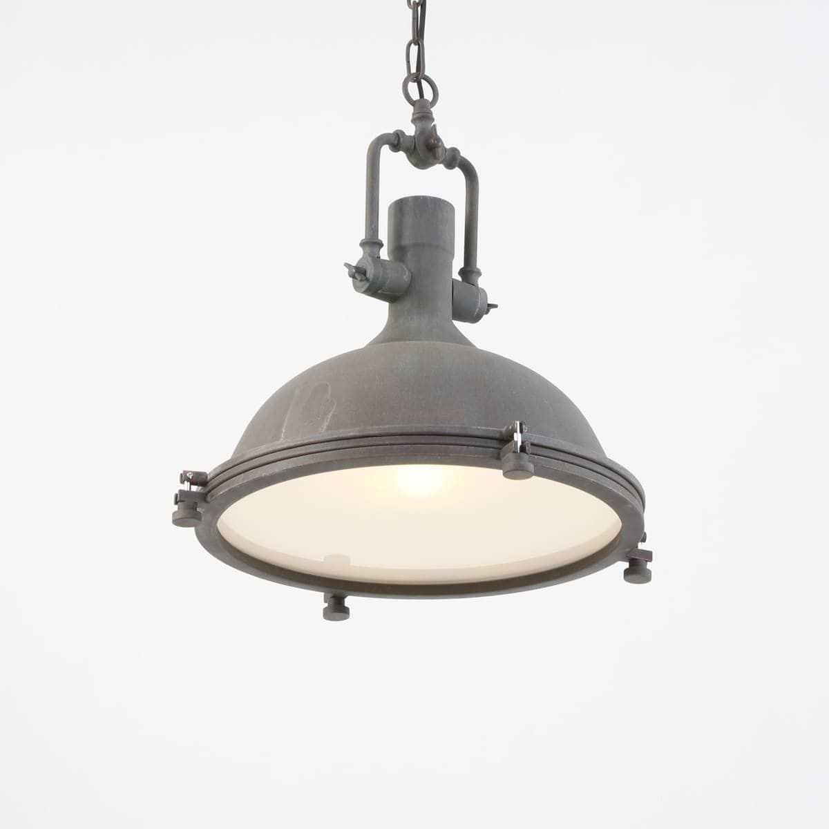 industriële hanglamp 1-lichts Metaal MEXLITE - 7636B - Industrie lamp - Industrie Hanglamp - Mexlite - Alta - Industrieel - Landelijk - Bruin - Verweerd bruin - Metaal Glas
