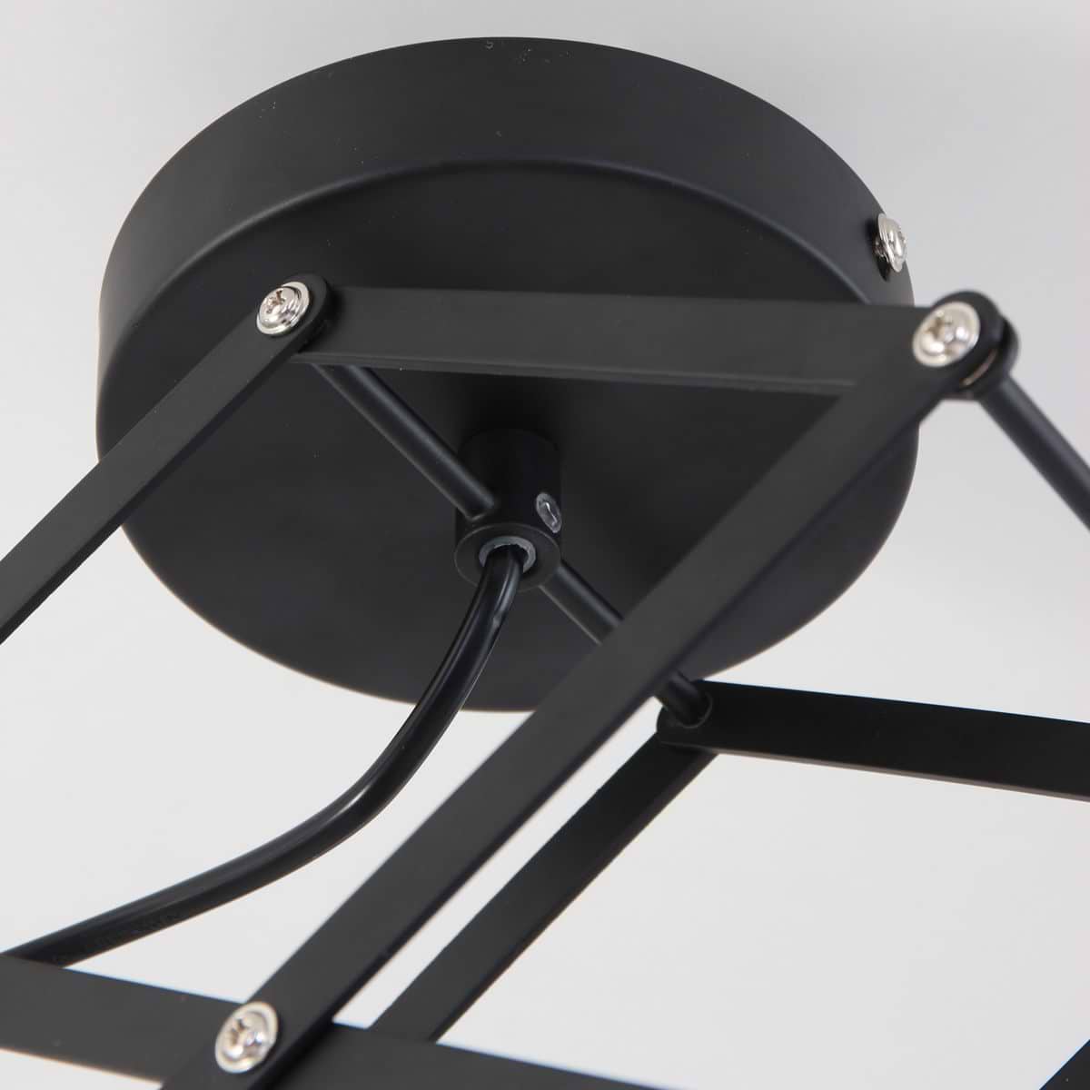 Hanglamp 1-lichts Schaar Lexi MEXLITE - 7654ZW - Hanglamp- Mexlite- Lexi- Industrieel - Landelijk- Zwart  Zwart- Metaal