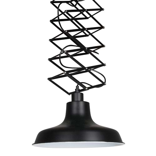 Hanglamp 1-lichts Schaar Lexi MEXLITE - 7654ZW - Hanglamp- Mexlite- Lexi- Industrieel - Landelijk- Zwart  Zwart- Metaal