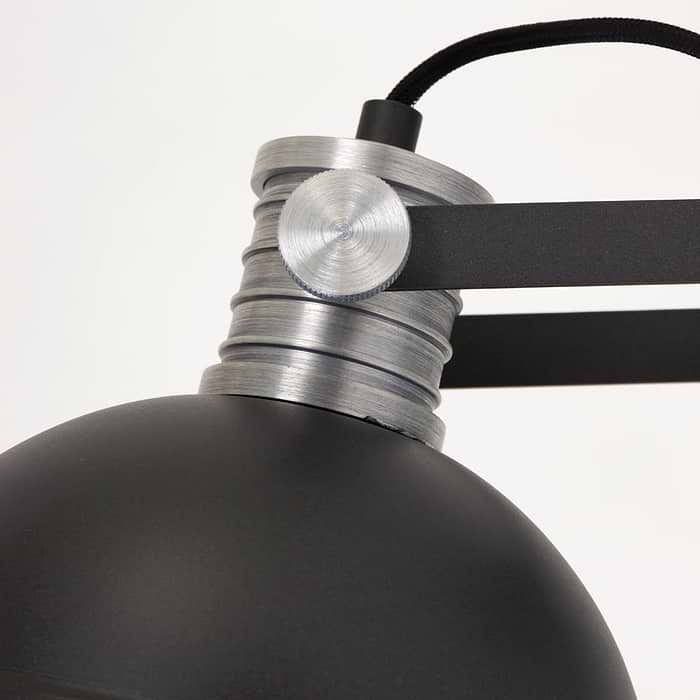 Industriële wandlamp - wandspot - leeslamp - bedlamp - reflektor STEINHAUER - 7717ZW - industriële wandlamp - Industrie lamp - Muurlamp - Spots - Steinhauer - Brooklyn - Industrieel - Stoer - Zwart - Metaal