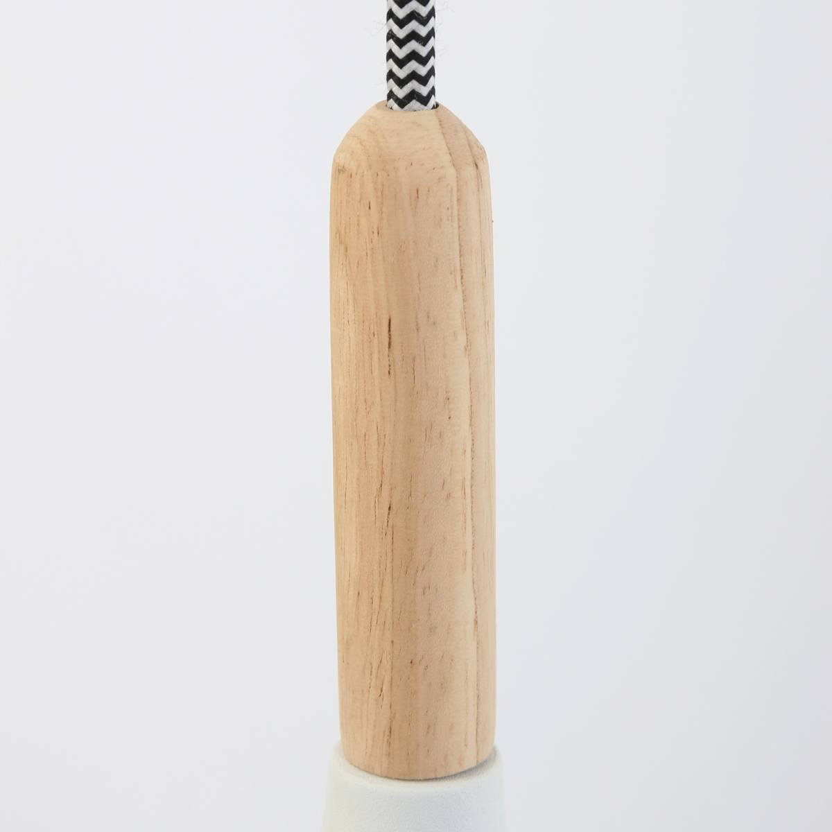 Hanglamp wit 30cm MEXLITE - 7730W - Hanglamp- Mexlite- Hella- Scandinavisch - Trendy- Wit  Wit met hout- Metaal Hout