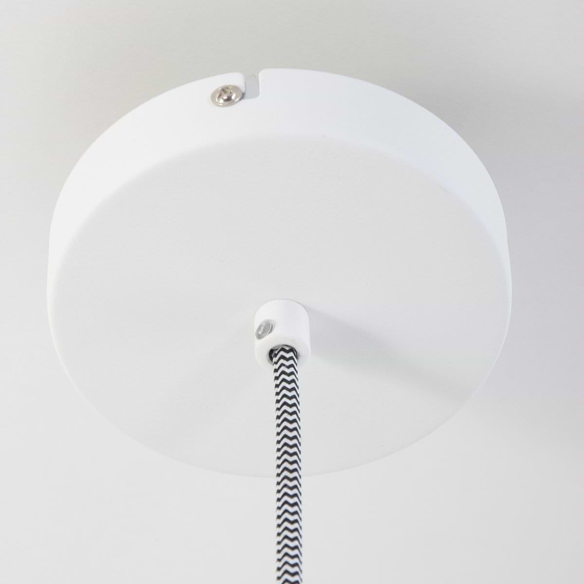 Hanglamp wit 45cm MEXLITE - 7731W - Hanglamp- Mexlite- Hella- Scandinavisch - Trendy- Wit  Wit met hout- Metaal Hout