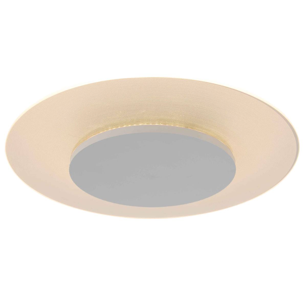 Plafondlamp- plafonnier- 36cm STEINHAUER - 7798W - Plafondlamp- Steinhauer- Lido- Modern- Wit  - Glas