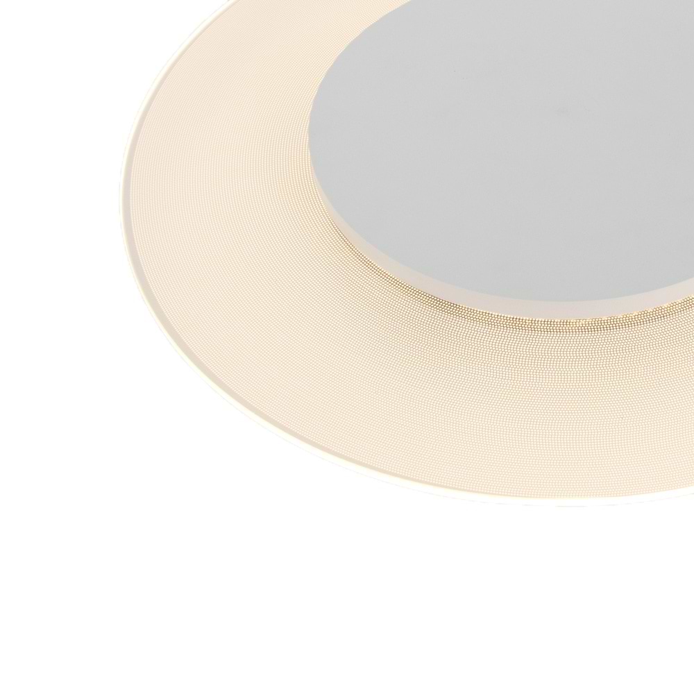 Plafondlamp- plafonnier- 36cm STEINHAUER - 7798W - Plafondlamp- Steinhauer- Lido- Modern- Wit  - Glas