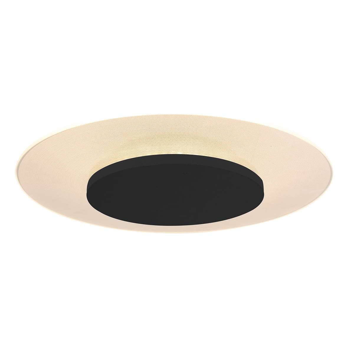 Plafondlamp 42cm 24W - zwart en wit - Lido - Steinhauer