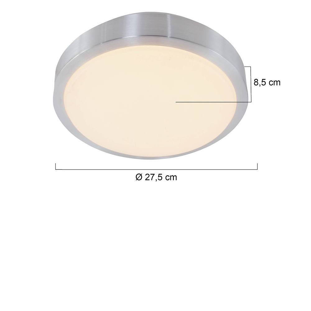 Plafondlamp- plafonnier- rond met rand 12W 22cm STEINHAUER - 7830ST - Plafondlamp- Steinhauer- Plafondlamp- Modern- Staal  - Metaal Kunststof