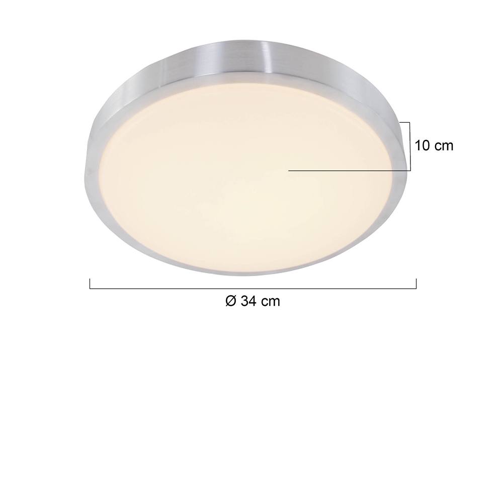 Plafondlamp- plafonnier- rond met rand 18W 30cm STEINHAUER - 7831ST - Plafondlamp- Steinhauer- Plafondlamp- Modern- Staal  - Metaal Kunststof
