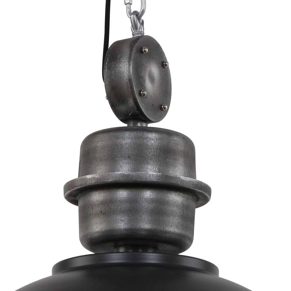 industriële hanglamp 1-lichts 52cm STEINHAUER - 7834ZW - Industriële hanglamp - Industrielamp - Steinhauer - Bikkel XXL - Trendy - Industrieel - Zwart - Metaal Glas