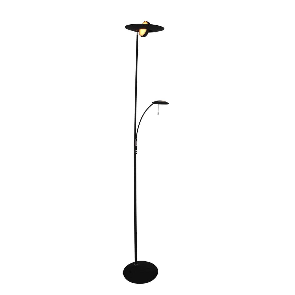 Vloerlamp 2-lichts LED STEINHAUER - 7860ZW - Vloerlamp- Steinhauer- Zenith LED- Design- Zwart  - Metaal
