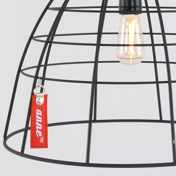 Hanglamp 1-lichts Industrie 48x68cm  ANNE LIGHTING - 7872ZW - Hanglamp- Anne Lighting- MarkIII- Industrieel - Design- Zwart  Zwart- Metaal