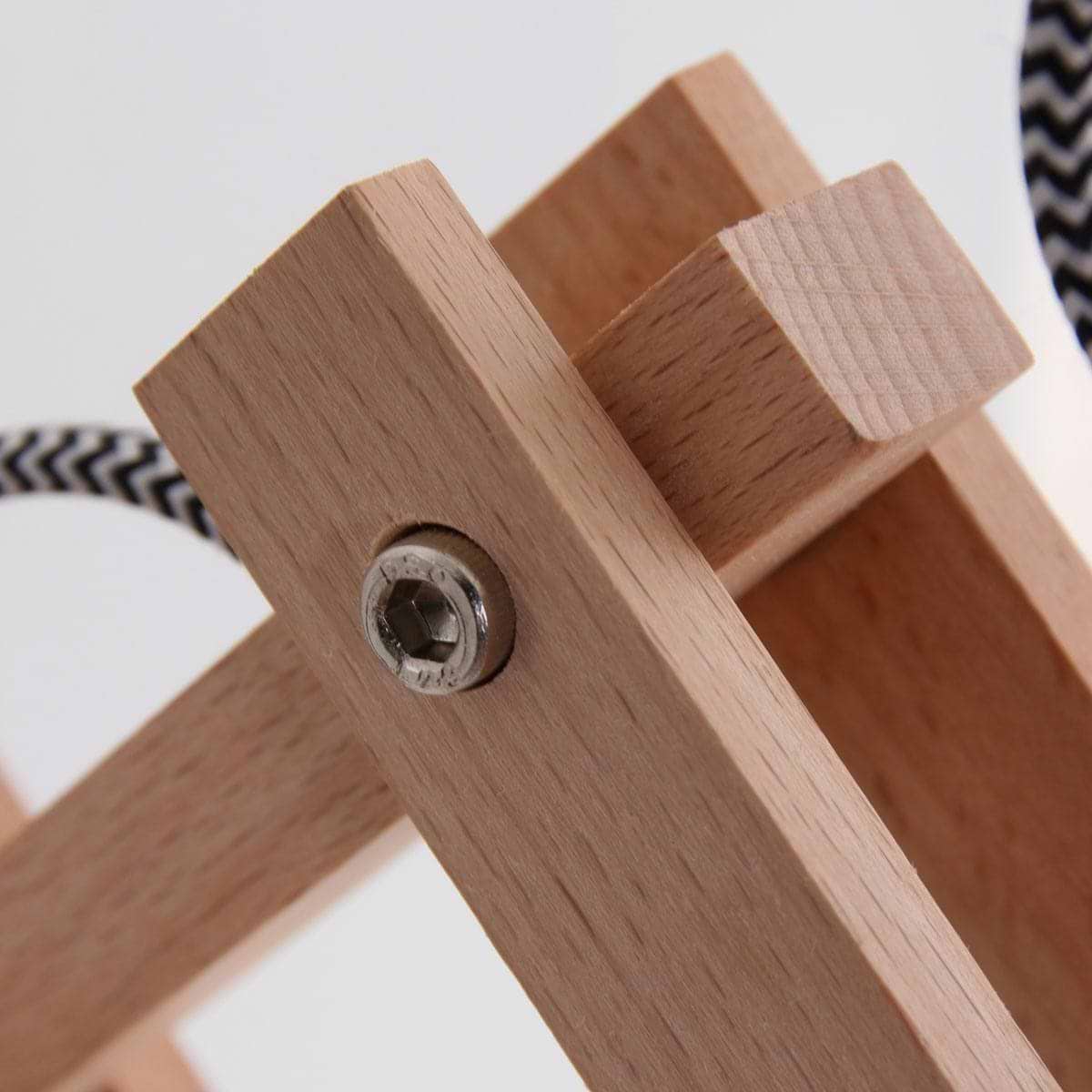 Industriële wandlamp - bureaulamp - 1-lichts Hout ANNE LIGHTING - 7900BE - Wandlamp - industriële bureaulamp - leeslamp - Anne Lighting - Woody - Scandinavisch - Trendy - Wit - Houten wandlamp wit - Hout Metaal