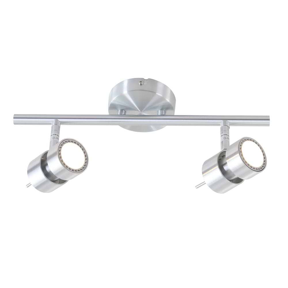 Moderne design opbouw spot 2-lichts - plafondlamp - staal. Spot 2-lichts LED -5782st- STEINHAUER - 7902ST - Plafondlamp- Spots- Steinhauer- Natasja LED- Modern- Staal  Staal- Metaal