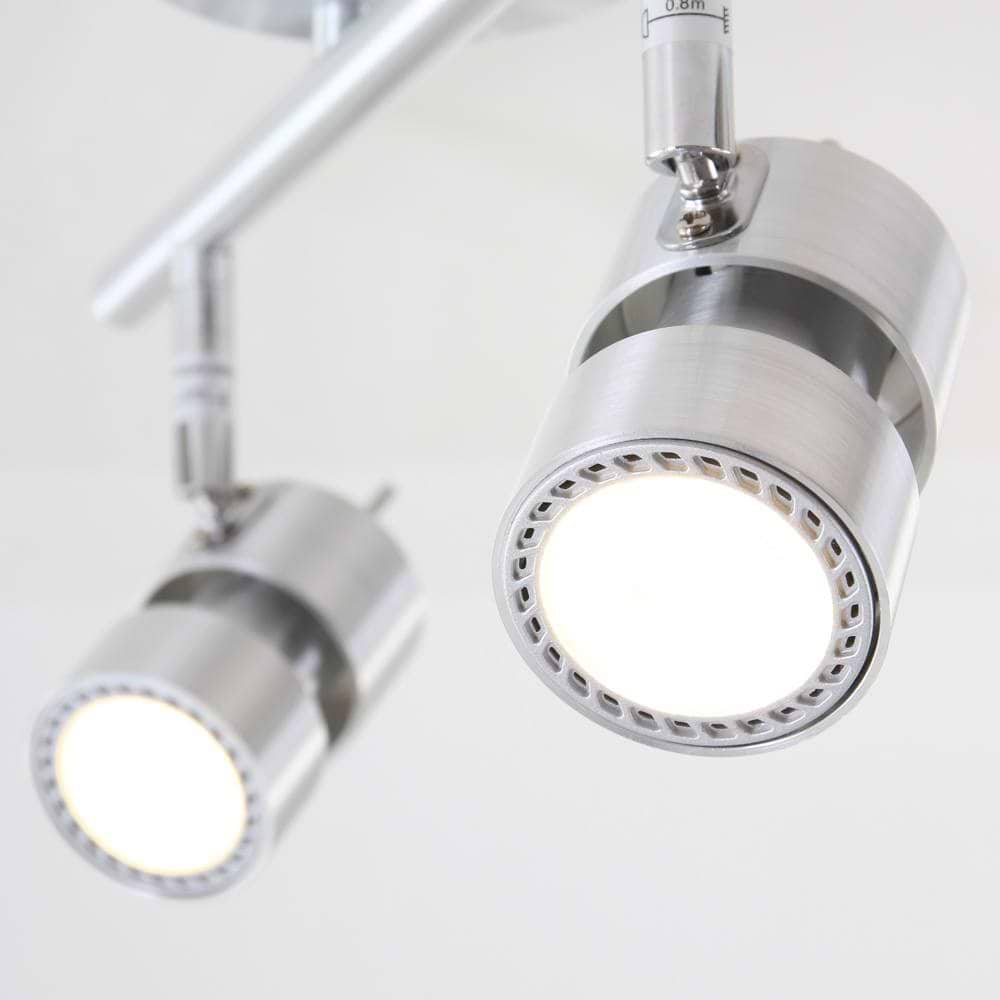 Moderne design opbouw spot 2-lichts - plafondlamp - staal. Spot 2-lichts LED -5782st- STEINHAUER - 7902ST - Plafondlamp- Spots- Steinhauer- Natasja LED- Modern- Staal  Staal- Metaal