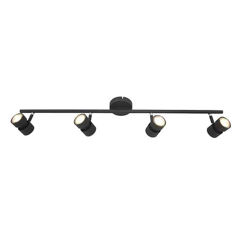 Plafondlamp 4-lichts spot LED - zwart - Natasja LED - Steinhauer