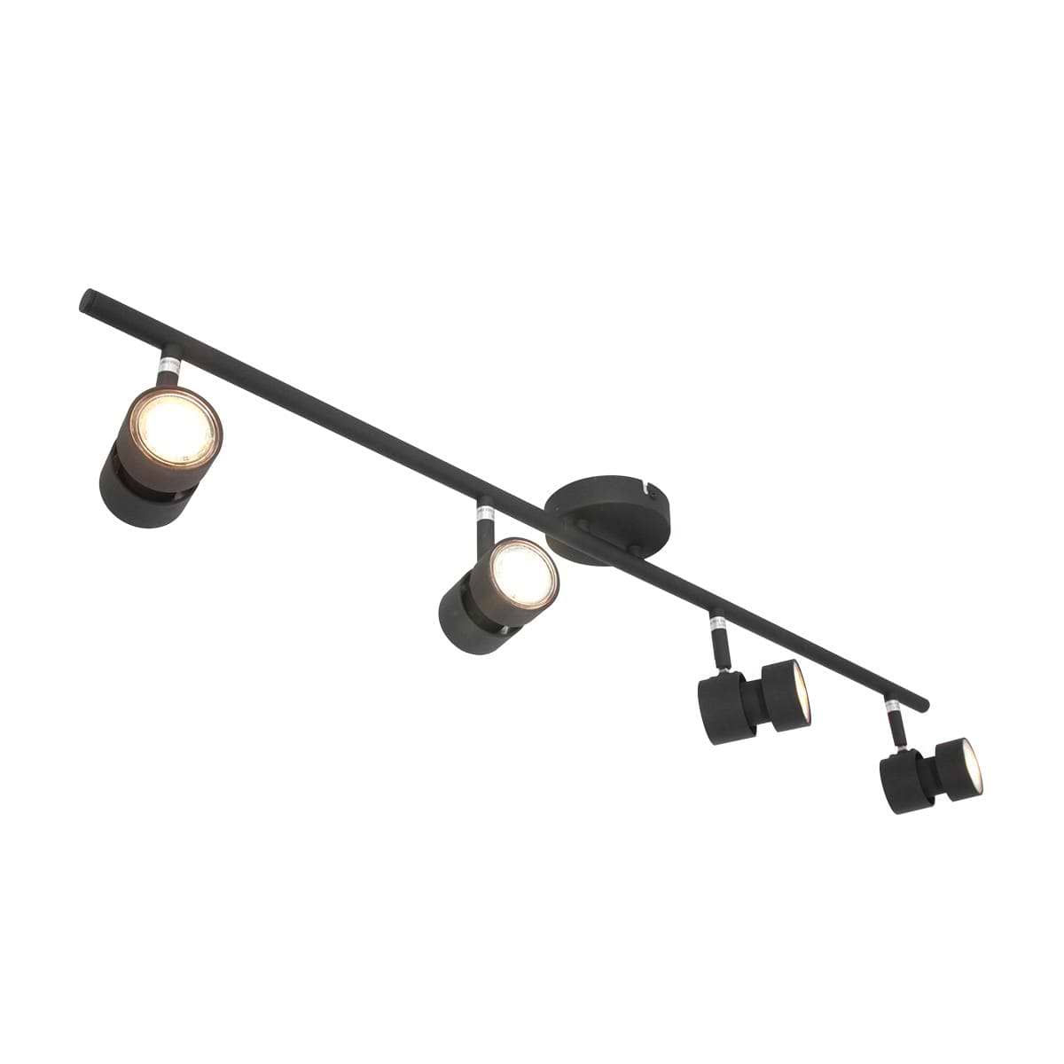 Plafondlamp 4-lichts spot LED - zwart - Natasja LED - Steinhauer