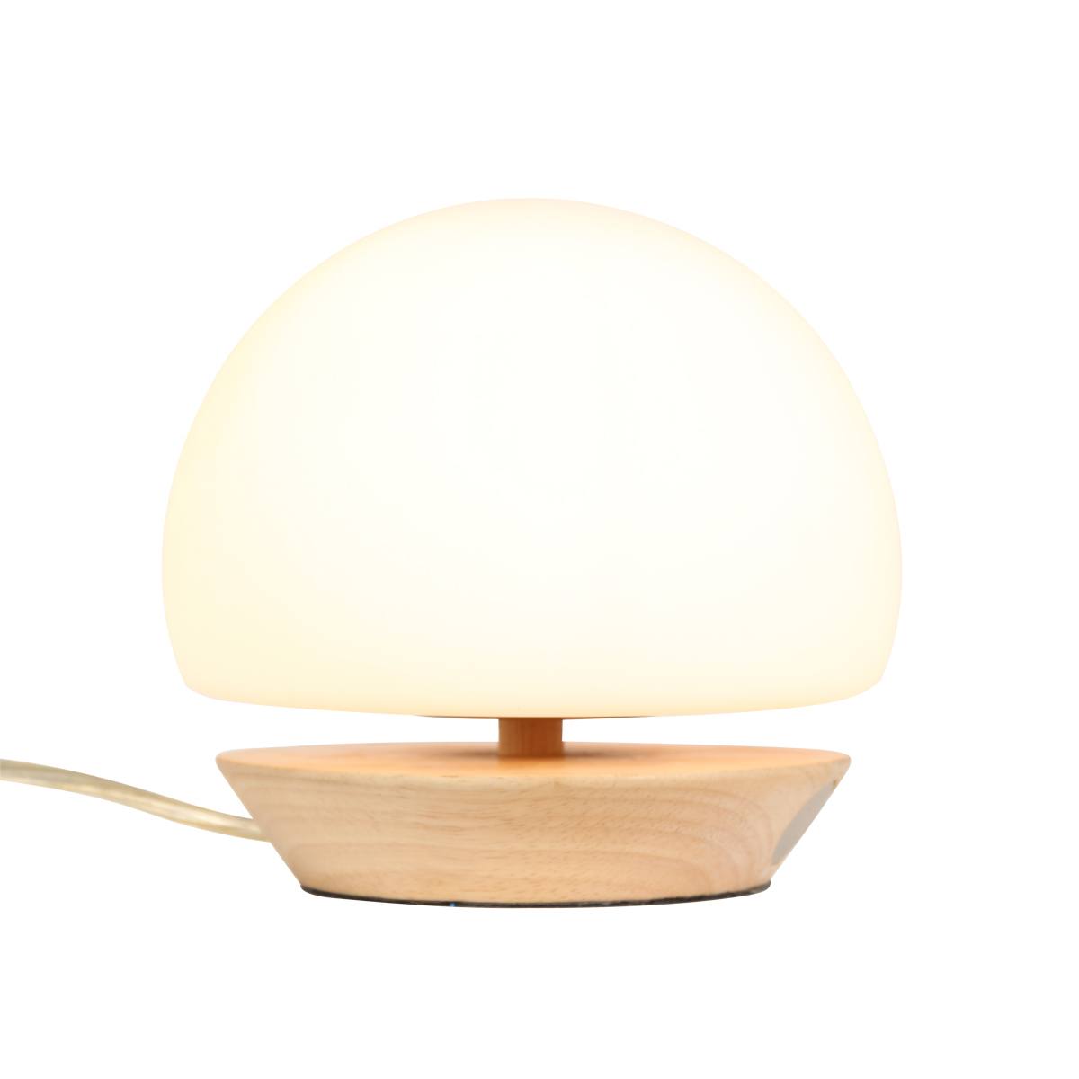 Tafellamp 1-lichts glas LED, beuken en wit, Ancilla, Steinhauer - Afbeelding 7