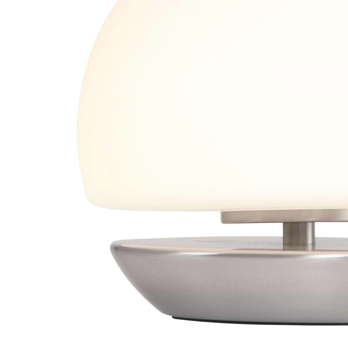 Tafellamp 1-lichts Glas LED -6875st- STEINHAUER - 7932ST - Tafellamp- Steinhauer- Ancilla- Klassiek - Modern- Staal Wit - Metaal Glas