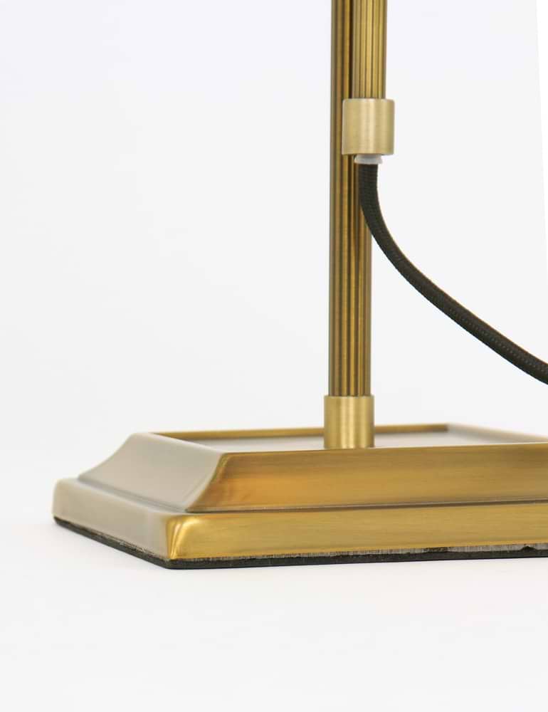 Bureaulamp - leeslamp - tafellamp 1-lichts glas STEINHAUER - 7961BR - Tafellamp- Bureaulamp- Steinhauer- Ancilla- Klassiek- Brons Groen - Metaal Glas