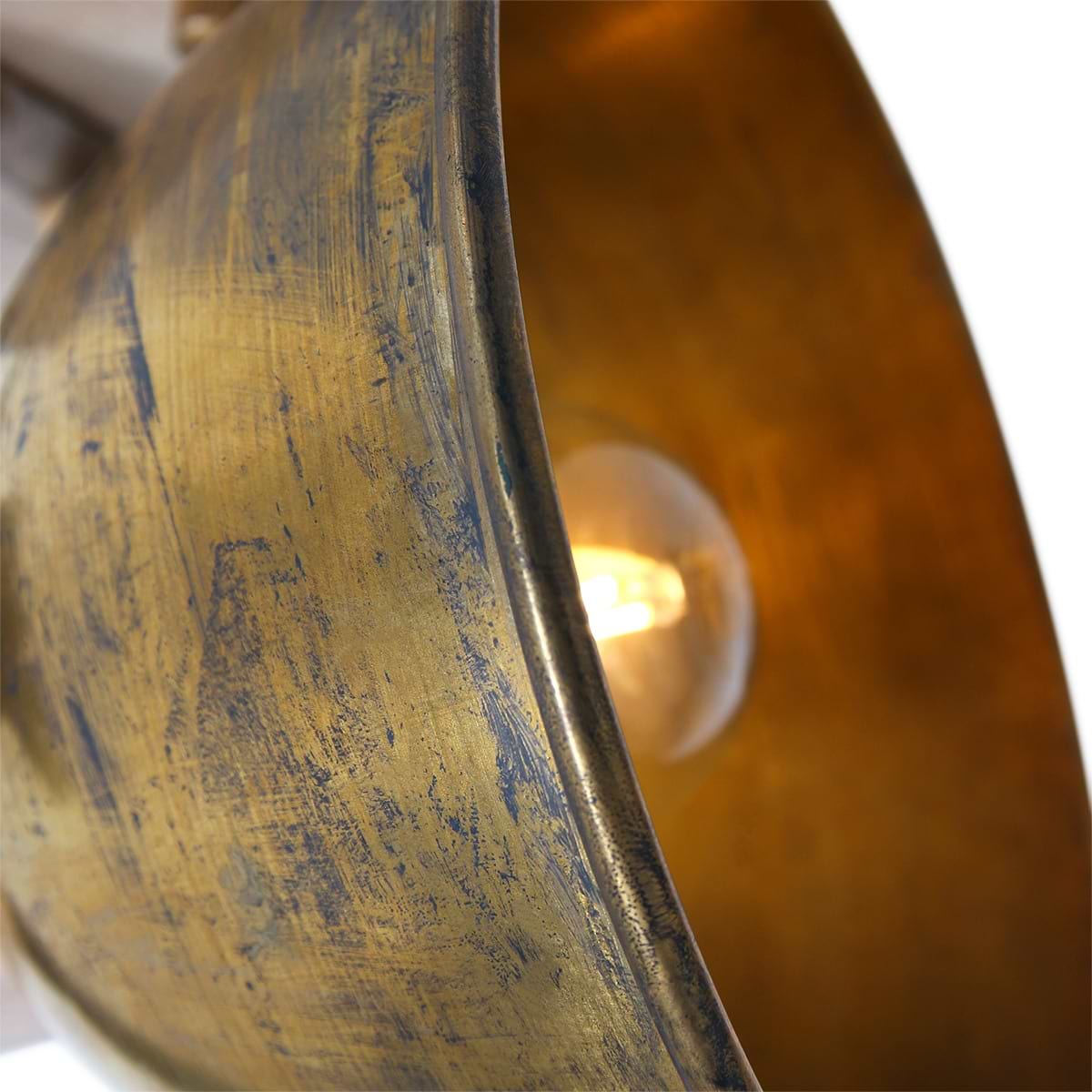 Plafondspot of wandspot 1-lichts E27, brons en hout, Gearwood, Mexlite - Afbeelding 6