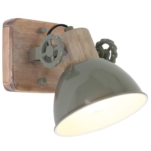 Spot 1-lichts - opbouw - landelijk - industrieel - voor plafond en wand - Spot 1-lichts E27 MEXLITE STEINHAUER - 7968G - Wandlamp - Plafondlamp - Spots - Mexlite - Gearwood spot - Trendy - Groen