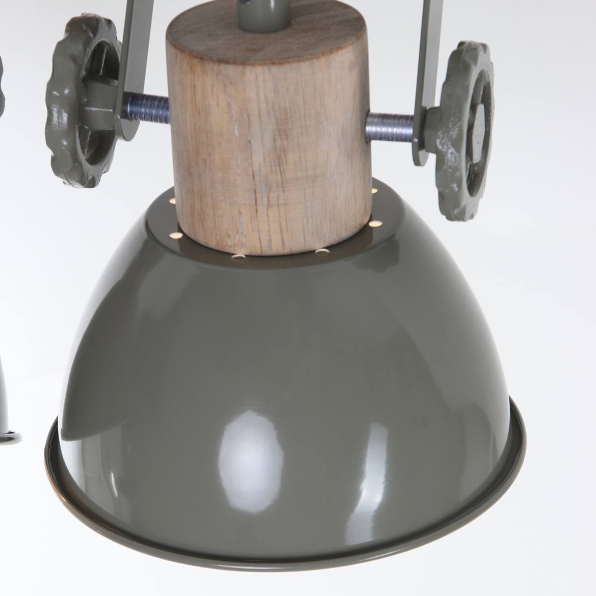 Spot 2-lichts - opbouw - landelijk - industrieel - plafondspots - Spot 2-lichts E27 MEXLITE STEINHAUER - 7969G - Industriële plafondlamp - Spots - Mexlite - Gearwood spot - Trendy - Groen