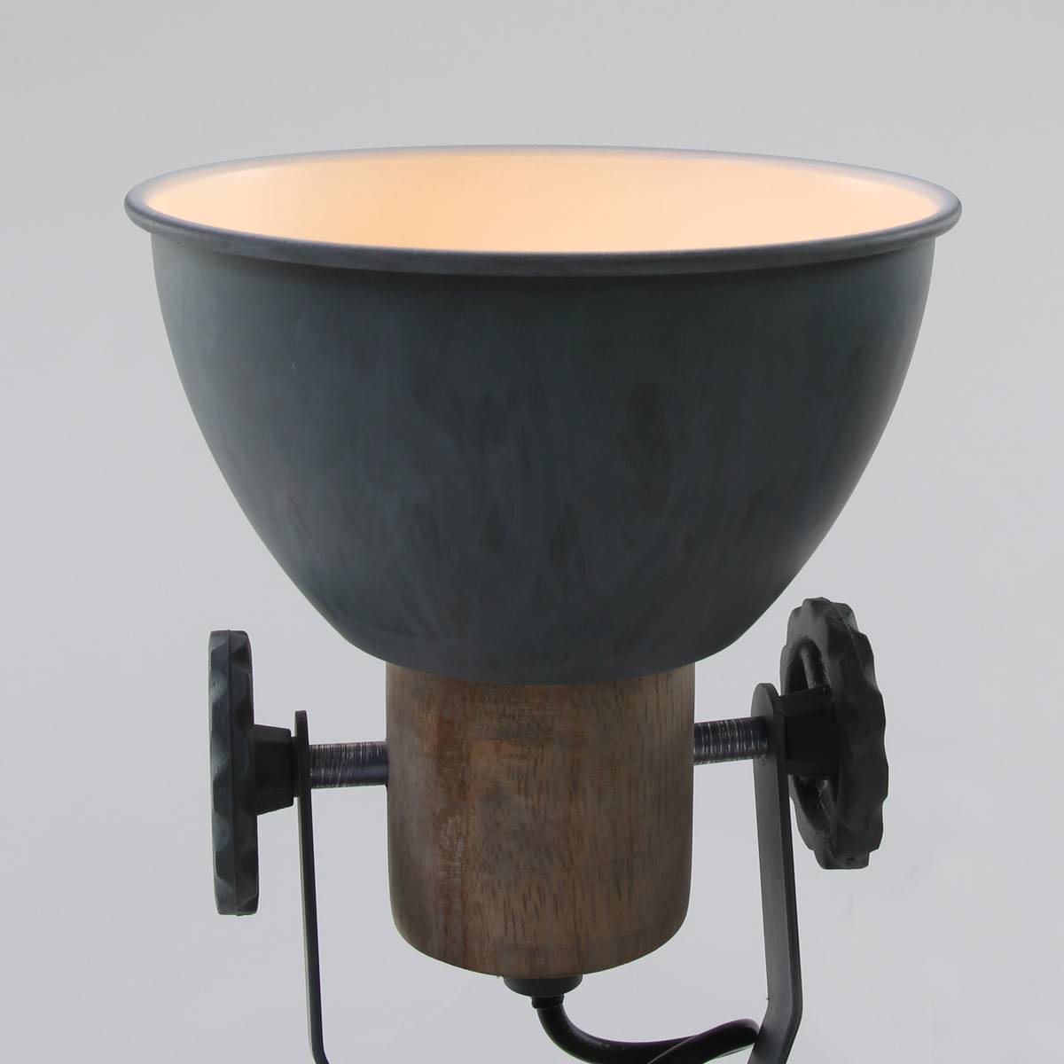 Spot 2-lichts - opbouw - landelijk - industrieel - plafondspots - Spot 2-lichts E27 MEXLITE STEINHAUER - 7969GR - Industriële plafondlamp - Spots - Mexlite - Gearwood spot - Trendy - Grijs