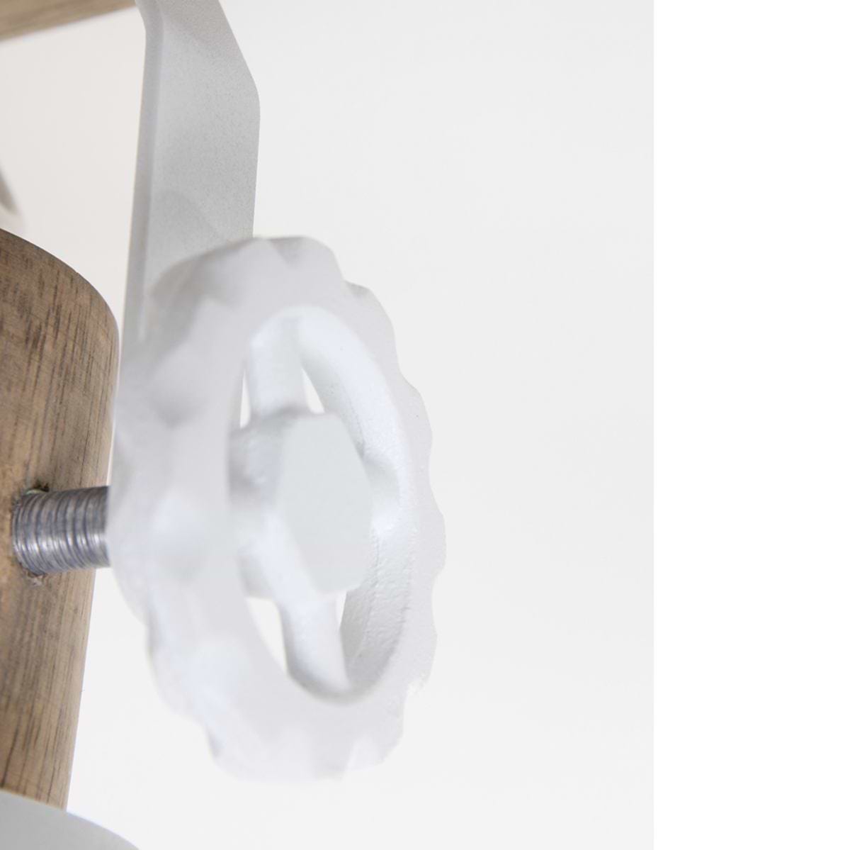 Spot 2-lichts - opbouw - landelijk - industrieel - plafondspots - Spot 2-lichts E27 MEXLITE STEINHAUER - 7969W - Industriële plafondlamp - Spots - Mexlite - Gearwood spot - Trendy - Wit