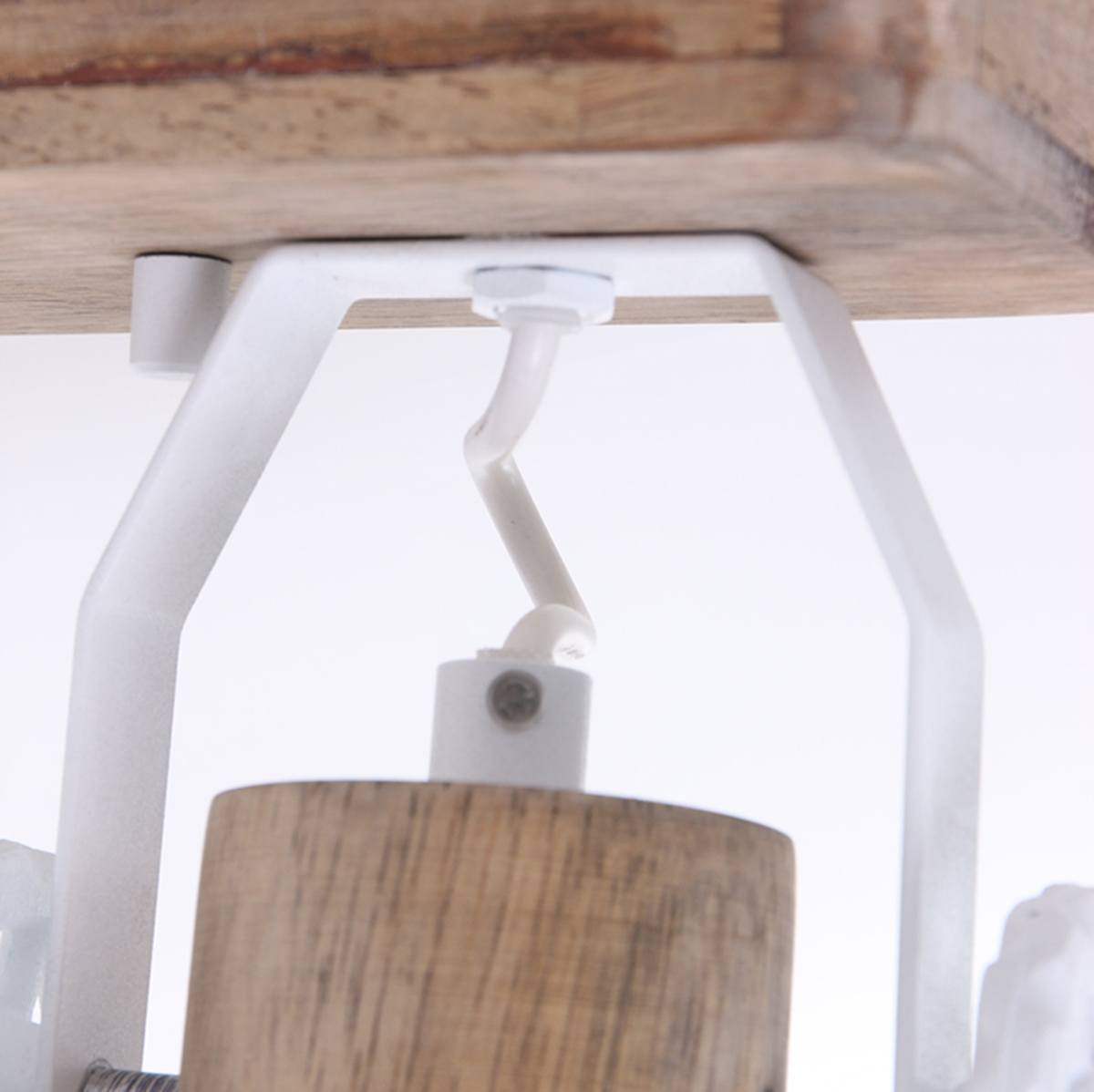 Spot 2-lichts - opbouw - landelijk - industrieel - plafondspots - Spot 2-lichts E27 MEXLITE STEINHAUER - 7969W - Industriële plafondlamp - Spots - Mexlite - Gearwood spot - Trendy - Wit