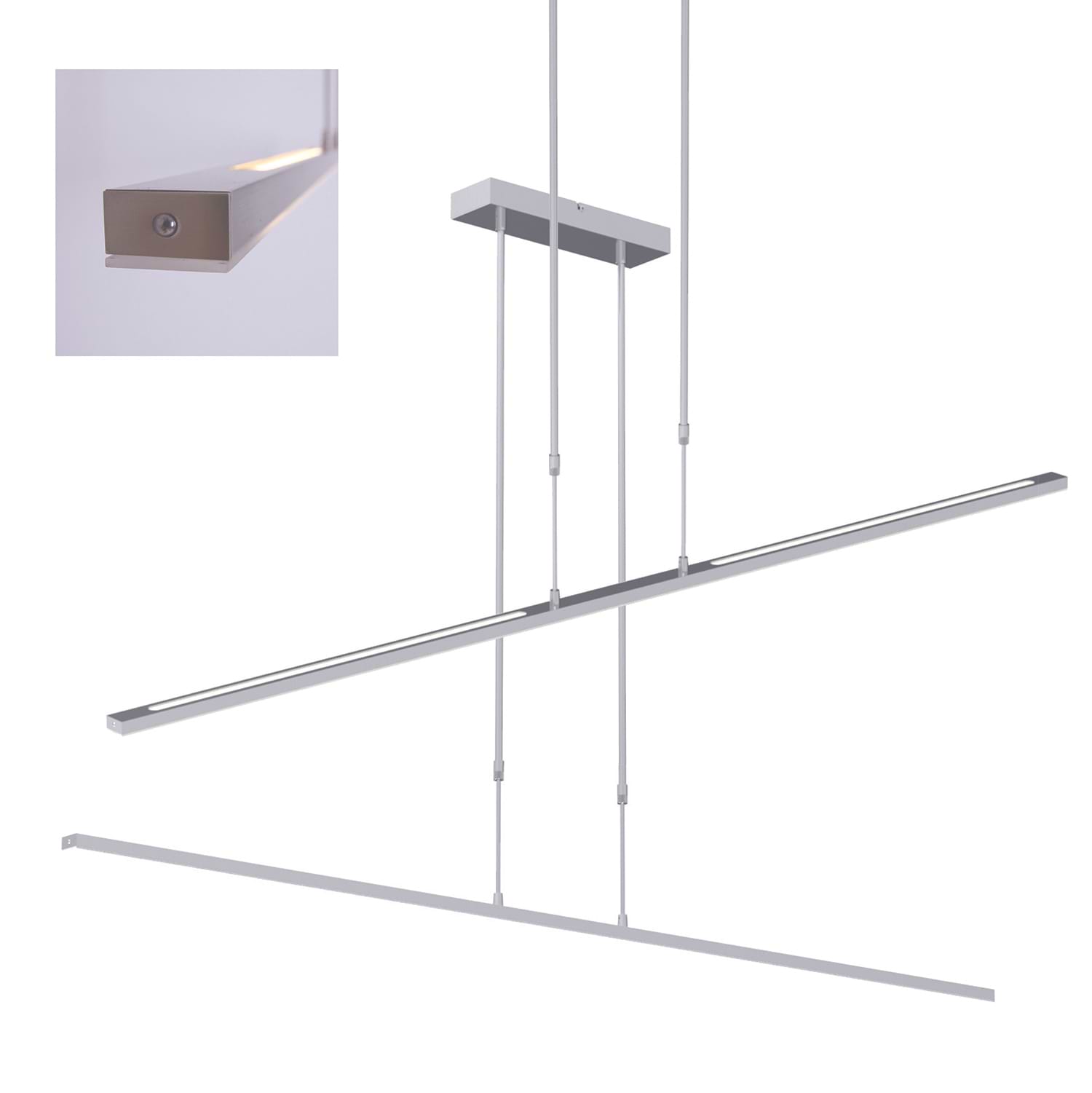 Hanglamp Zelena 150 STEINHAUER - 7971ST - Hanglamp- Steinhauer- Zelena- Modern- Staal  staal geborsteld-