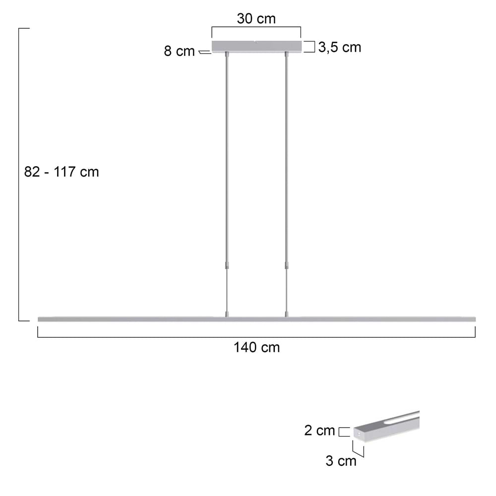 Hanglamp Zelena 150 STEINHAUER, 7971ST, Hanglamp- Steinhauer- Zelena- Modern- Staal  staal geborsteld- - Afbeelding 8
