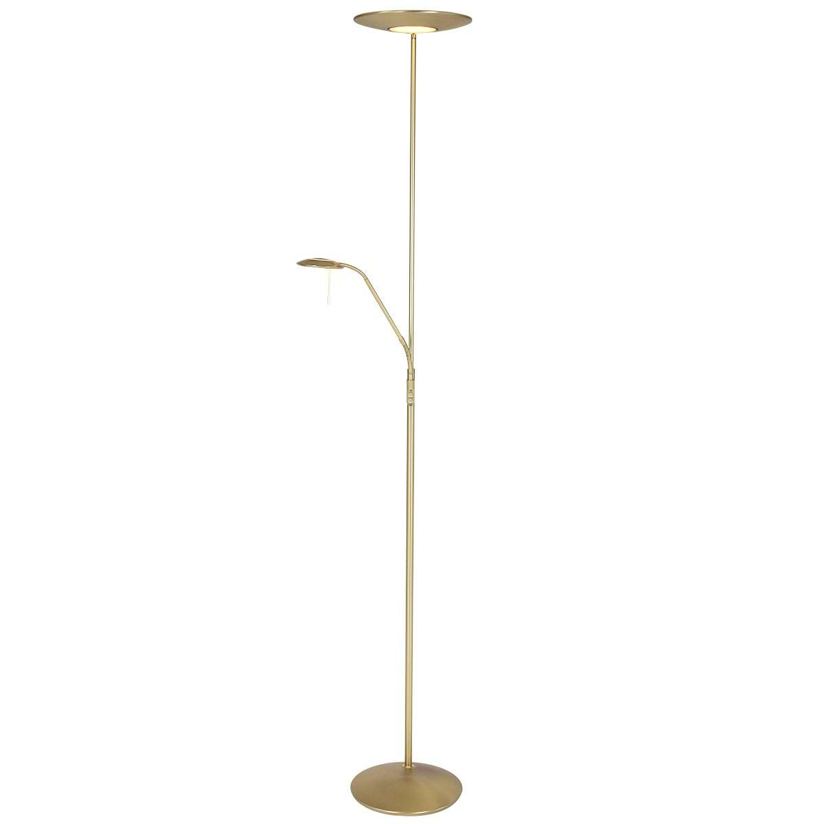 Vloerlamp 2-lichts Zenith flex STEINHAUER - 7972ME - Vloerlamp- Steinhauer- Zenith LED- Klassiek- Messing  messing geborsteld-