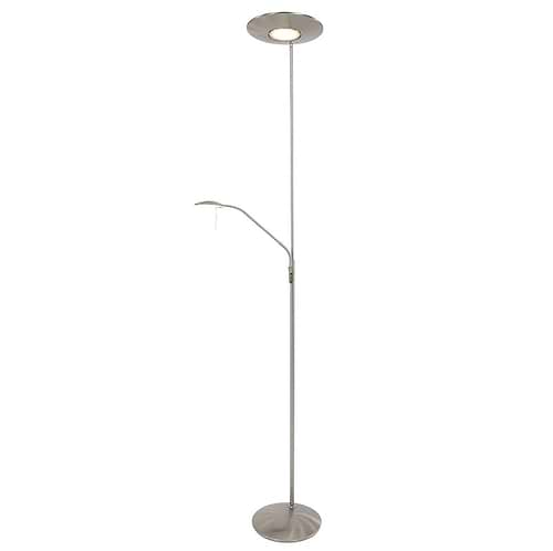 Vloerlamp 2-lichts Zenith flex STEINHAUER - 7972ST - Vloerlamp- Steinhauer- Zenith LED- Modern- Staal  staal geborsteld-