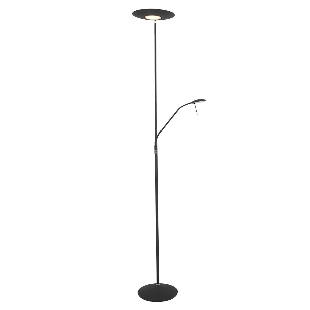 Vloerlamp 2-lichts Zenith flex STEINHAUER - 7972ZW - Vloerlamp- Steinhauer- Zenith LED- Design- Zwart  -