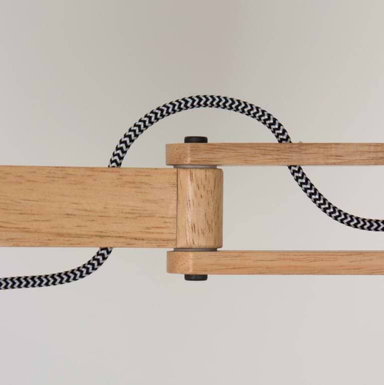 Wandlamp - Bureaulamp - Industrieel - 1-lichts. Zwenk Hout MEXLITE - STEINHAUER