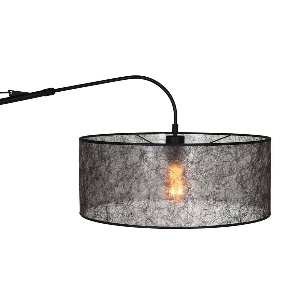 Vloerlamp Stresa 9680 staal - kap sizoflor zilver STEINHAUER