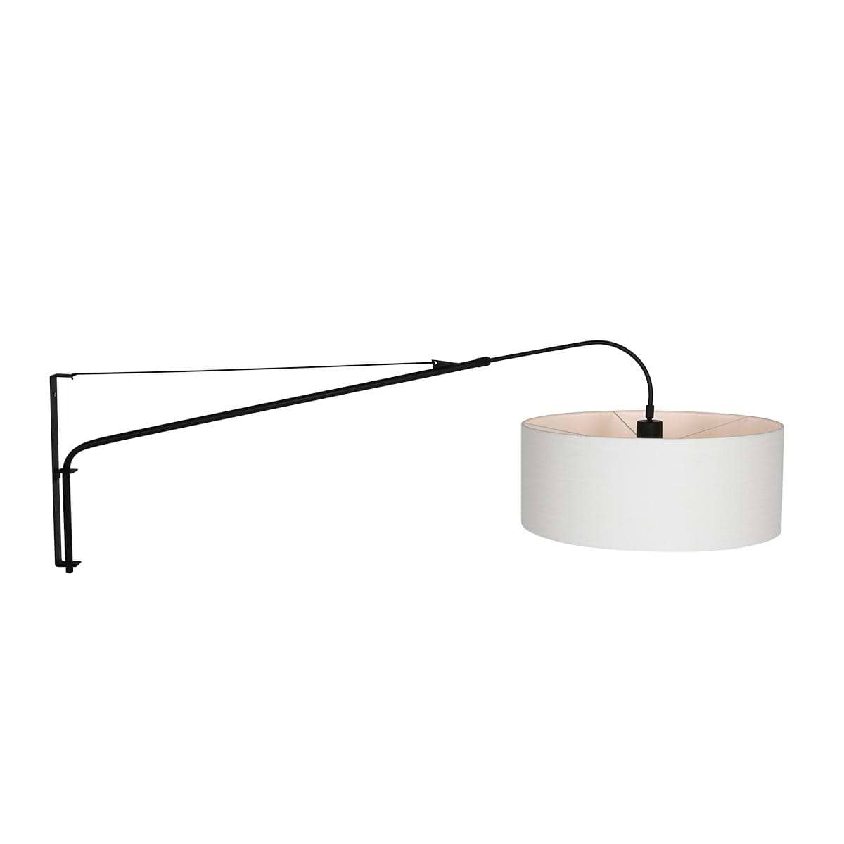 Vloerlamp Gramineus 9719 staal - kap linnen wit STEINHAUER