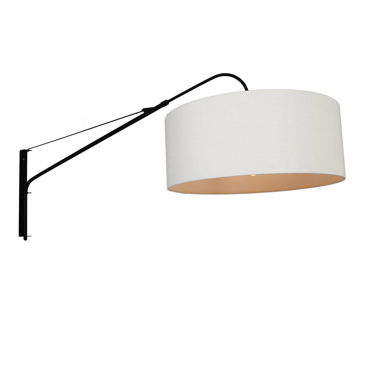 Vloerlamp Gramineus 9719 staal, kap linnen wit STEINHAUER - Afbeelding 8