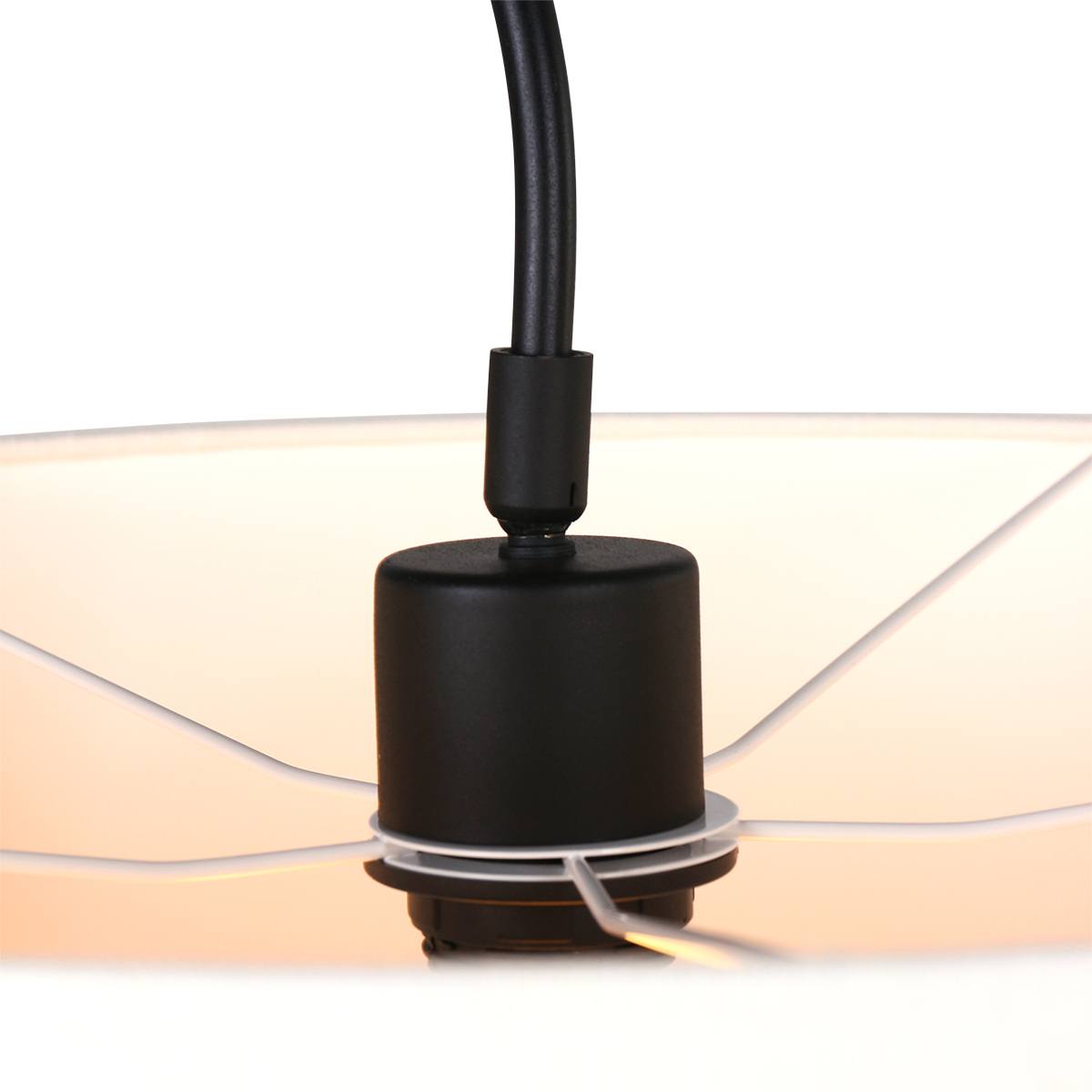 Vloerlamp Gramineus 9719 staal, kap linnen wit STEINHAUER - Afbeelding 10