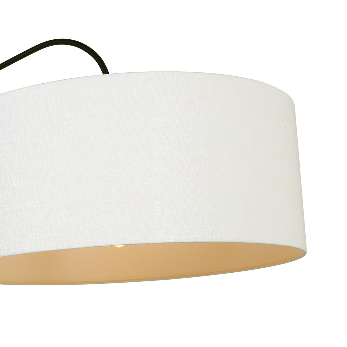 Vloerlamp Gramineus 9719 staal - kap linnen wit STEINHAUER