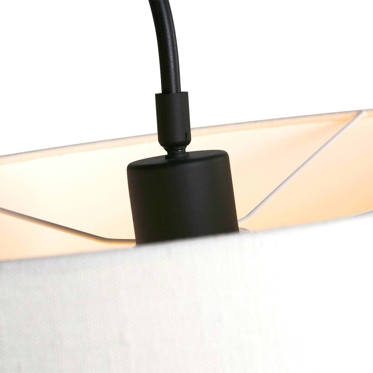 Vloerlamp Gramineus 9719 staal - kap linnen wit STEINHAUER