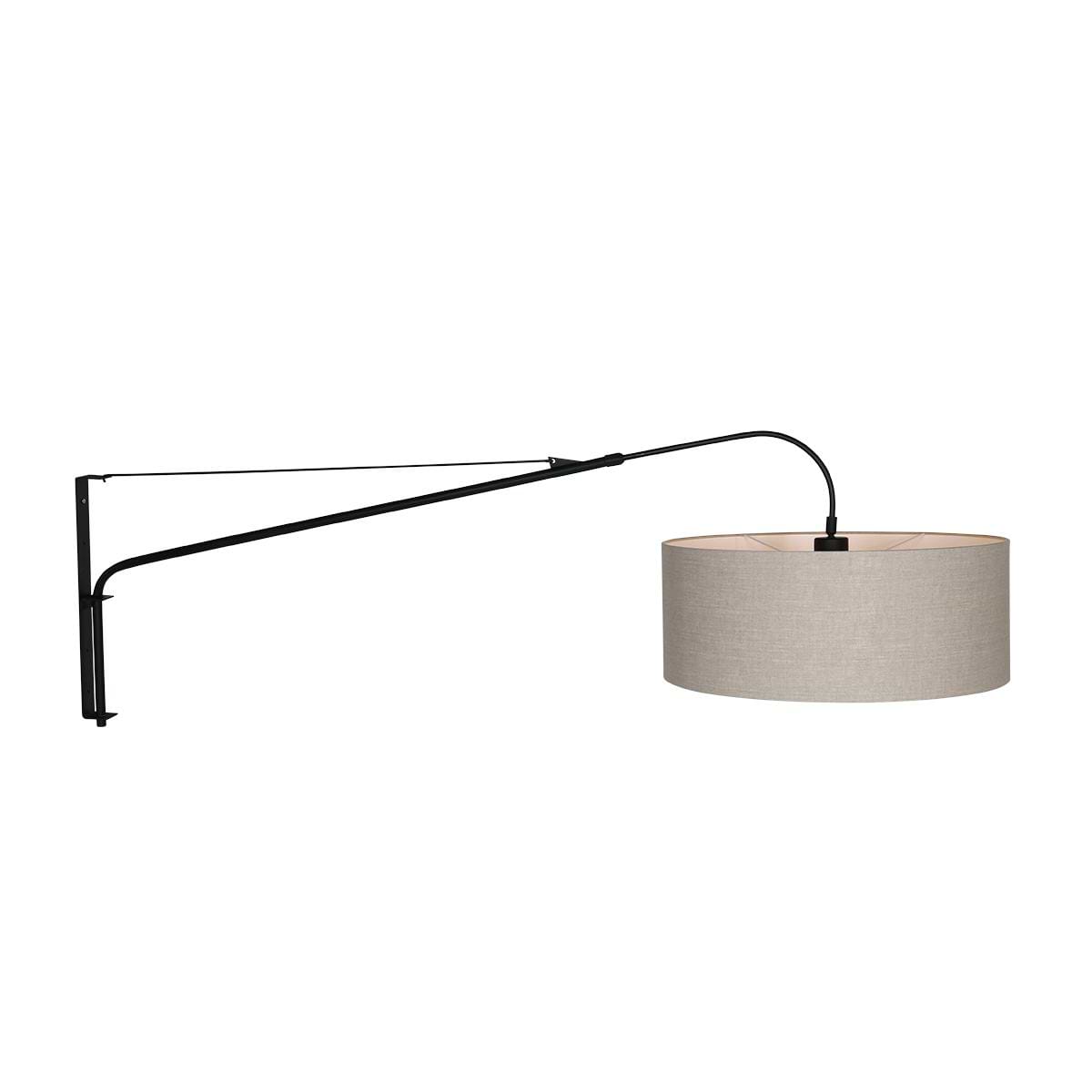 Vloerlamp Gramineus 9720 staal - kap linnen grijs STEINHAUER
