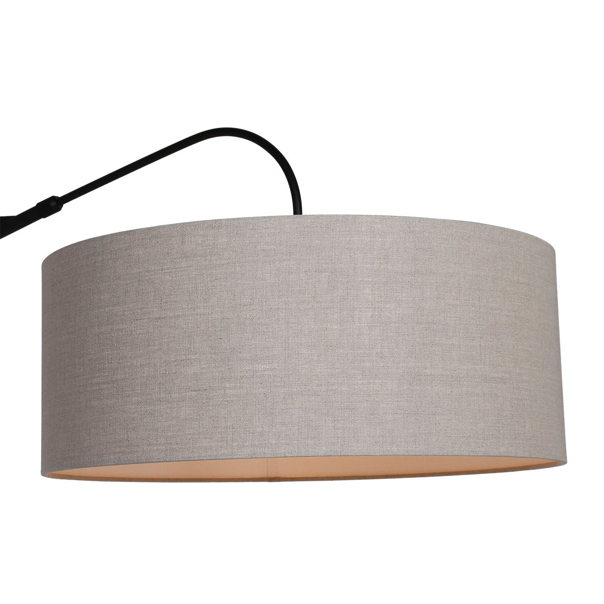 Vloerlamp Gramineus 9720 staal - kap linnen grijs STEINHAUER