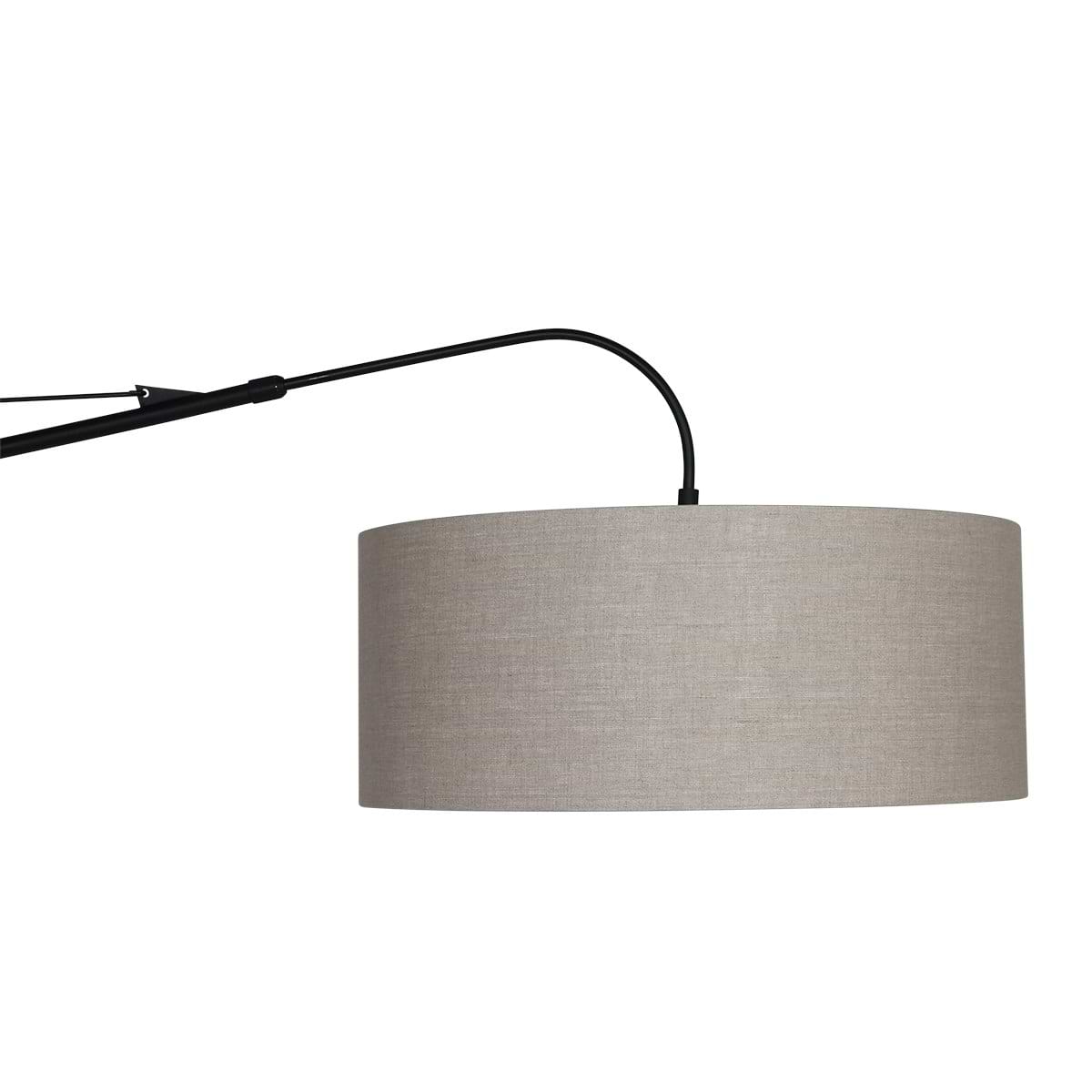 Vloerlamp Gramineus 9720 staal - kap linnen grijs STEINHAUER