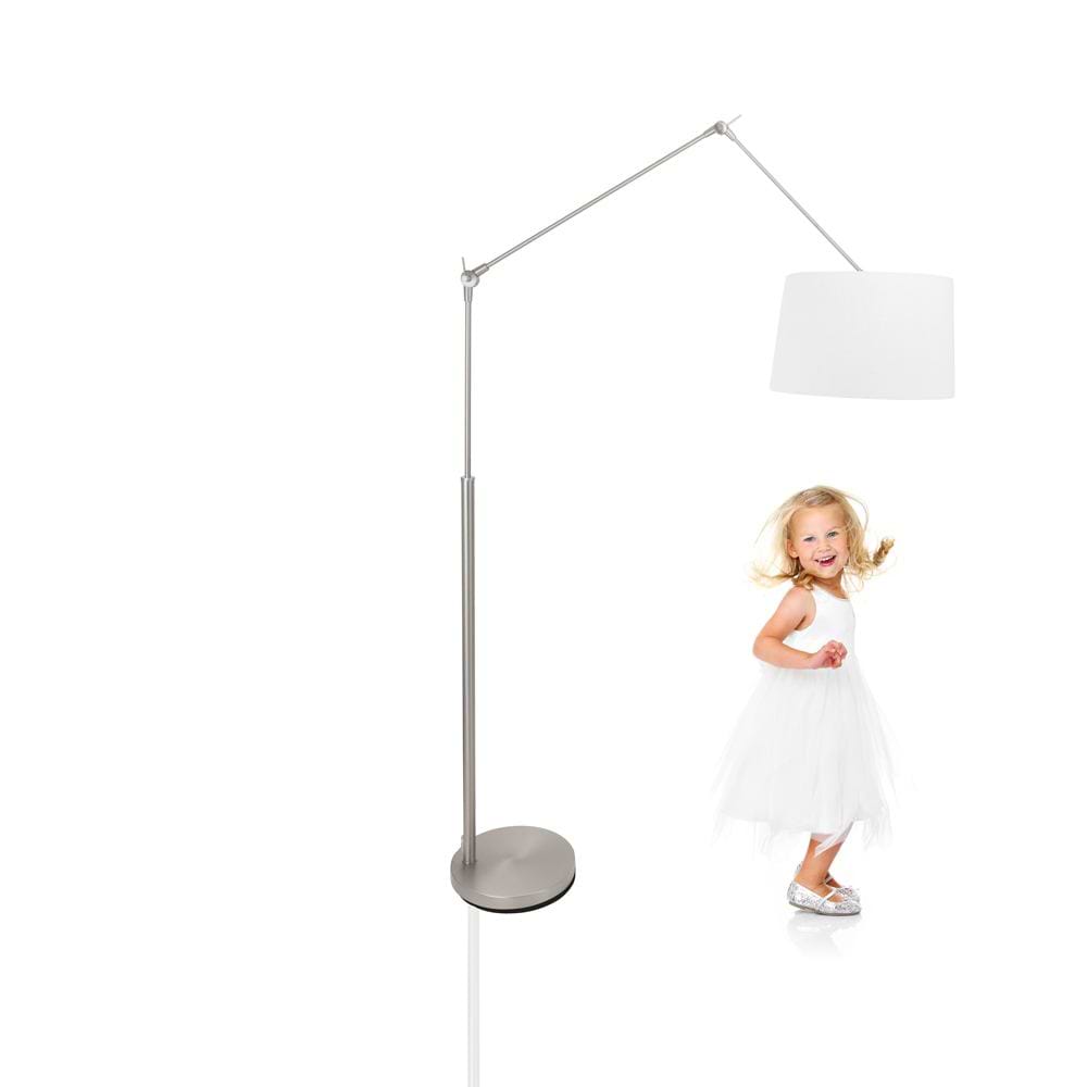 Hanglamp 1-lichts (armatuur) 3602+Kap 50*50*20 rond Be27 wit linnen - STEINHAUER